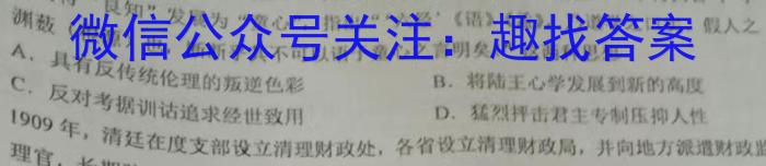 山东名校考试联盟2023-2024学年高二年级下学期期中检测历史试卷