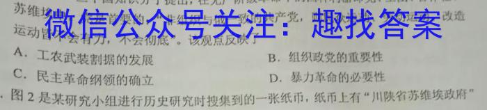 ［江西十校联考］江西省2024届高三年级下学期3月联考历史试卷答案