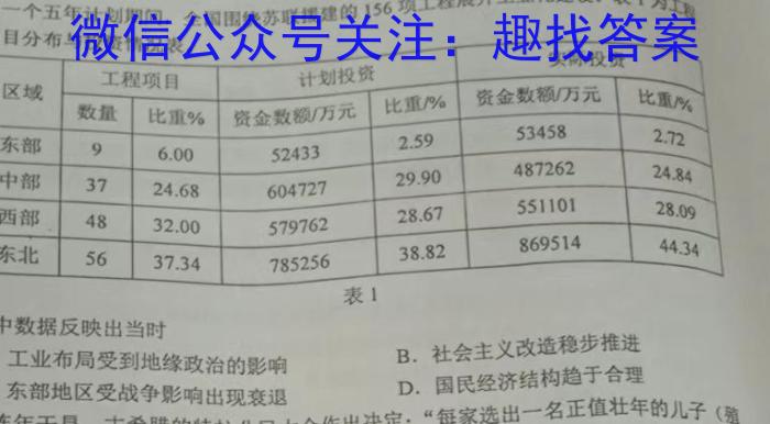 安徽省2024年的九年级下学期期中考试历史试卷