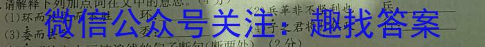 ［辽宁大联考］辽宁省2024届高三1月高考适应性联考/语文