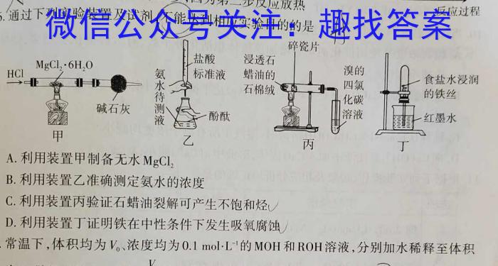 q2024届河南省安阳市九年级初中毕业班中考适应性测试化学