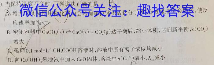 安徽省2024年初中毕业学业考试模拟试卷2024.3化学