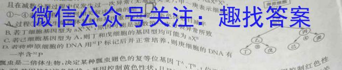 陕西省2023-2024学年度高二年级教学质量监测（1月）生物学试题答案