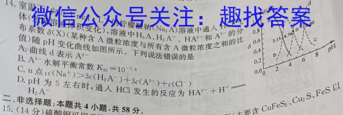 安徽省2024年春学期毕业班第一次调研考化学