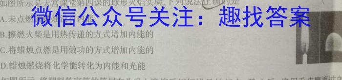 安徽省2023-2024学年第二学期八年级期末初中综合素质测评物理试卷答案