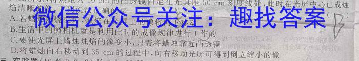 山西省汾阳市2023-2024学年度九年级第一学期期末教学质量监测(二)2物理试卷答案