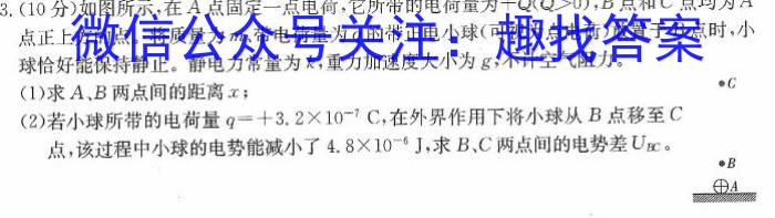 2024届安徽省十联考合肥一中高三最后一卷物理试卷答案