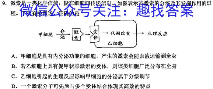 ［八年级］2024年中考总复习专题训练（一）SHX生物学试题答案