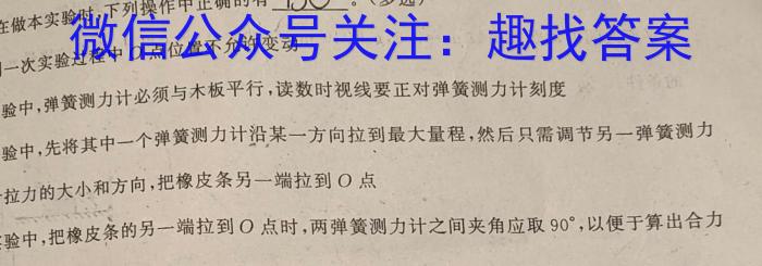 吉林省2024年名校调研系列卷·九年级综合测试（六）物理试卷答案