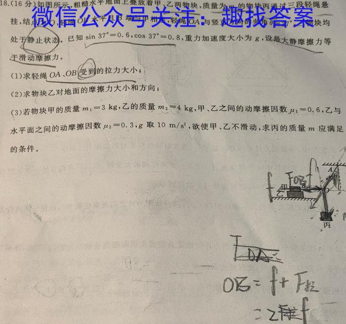 湖南省长沙市一中2024届高考适应性演练(一)1物理试题答案