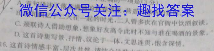 湖南省2024年名校初中模拟检测考试试卷（一）/语文