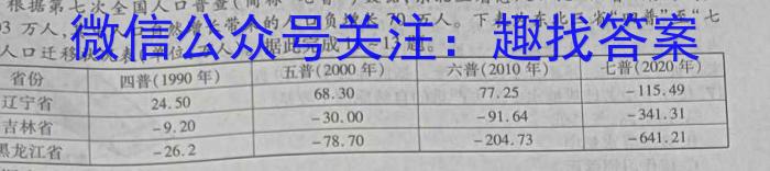 2023-2024学年内蒙古高一试卷5月联考(24-516A)地理试卷答案