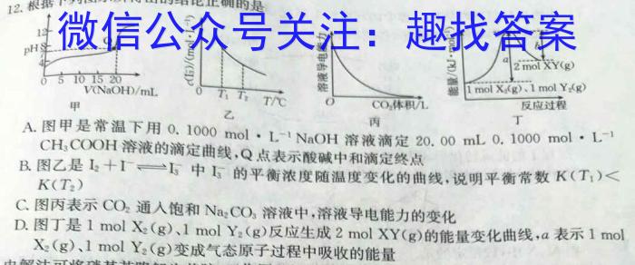 2023-2024学年高三试卷1月百万联考(铅笔加聊天框)数学