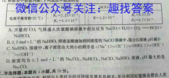 2024年河北省初中毕业生学业考试模拟试卷（押题一）化学