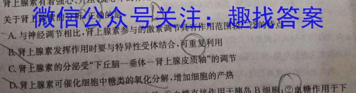 2023-2024学年广东省高一4月联考(24-409A)数学