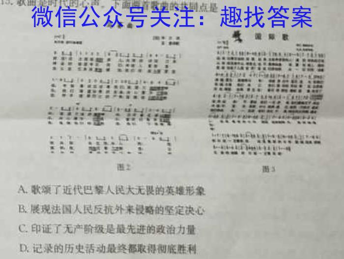 福建省漳州市2024届高中毕业班第二次教学质量检测历史试卷答案