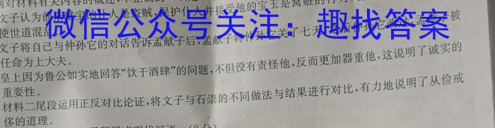 南昌外国语学校教育集团2023-2024学年七年级第二学期期末质量检测语文