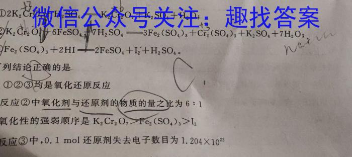 f河北省2023-2024学年度九年级第一学期期末学业质量检测(ZX)化学