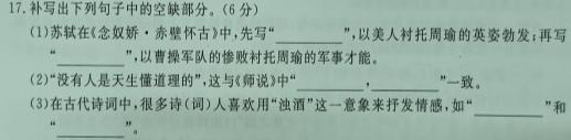 [今日更新]天一打磨卷系列2024年普通高等学校招生全国统一考试预测卷新高考(5月)语文试卷答案