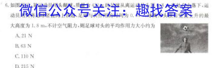 2024高考名校导航冲刺金卷(六)6物理试卷答案