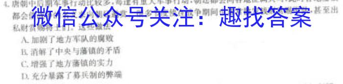 安徽省安庆市潜山市2023-2024学年度第二学期八年级期末教学质量检测历史试卷