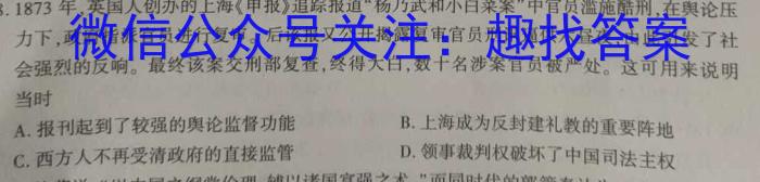 佩佩教育·2024年普通高校招生统一考试 湖南3月高三联考卷历史试卷答案