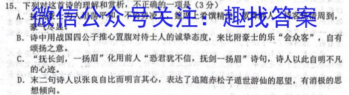 江西省2023-2024学年度七年级上学期期末综合评估（4L R）/语文