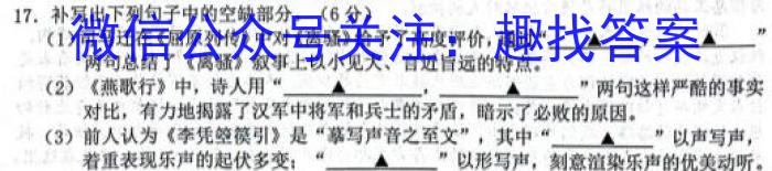 安徽省2024年中考密卷先享模拟卷(二)语文