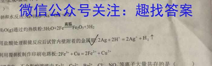 q2024届[绥化三模]黑龙江绥化市高三5月联考模拟检测卷化学