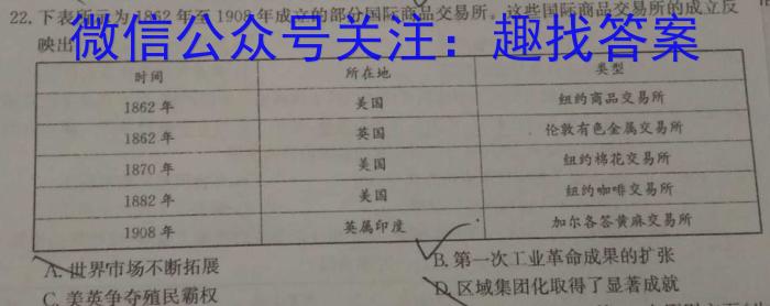 全国大联考 2024届高三第八次联考 8LK 新教材历史试卷答案