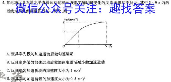 山东省2024年普通高等学校招生全国统一考试(模拟)(2024.5)物理`