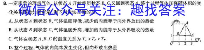 河北省2024届高三年级大数据应用调研联合测评（V）物理试卷答案