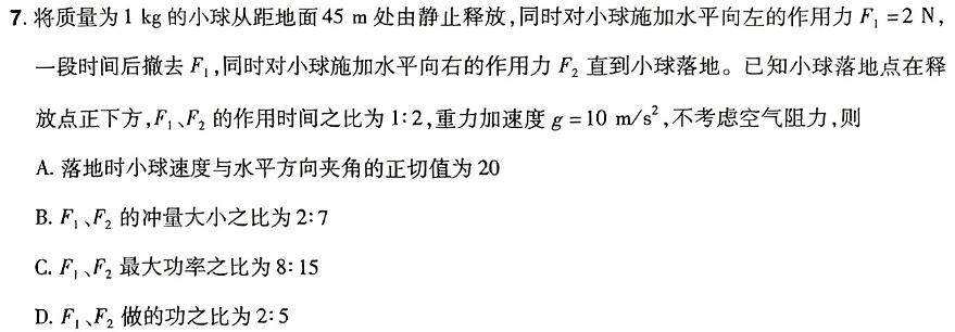 2024届智慧上进 名校学术联盟·高考模拟信息卷押题卷(九)9物理试题.