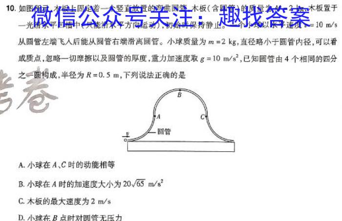 皖智教育 安徽第一卷·2024年中考安徽名校大联考试卷(二)2物理`