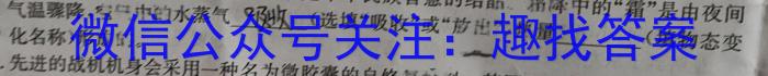 山西省2024年中考总复习预测模拟卷(二)2l物理
