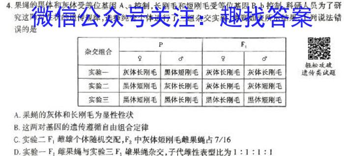 辽宁省JPGZ2023-2024学年下学期高二期中考试(242810D)数学