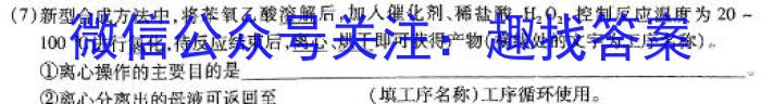 陕西省汉中市2023-2024学年度高一第二学期开学收心检测卷化学