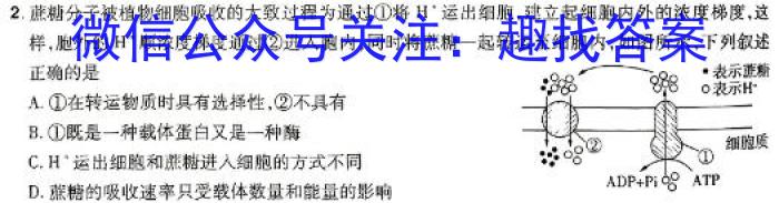 2023年陕西省九年级模拟检测卷(方框套空心菱形)生物学试题答案