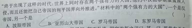 [今日更新]四川省自贡市解中2024-2025学年度九年级（上）开学考试历史试卷答案