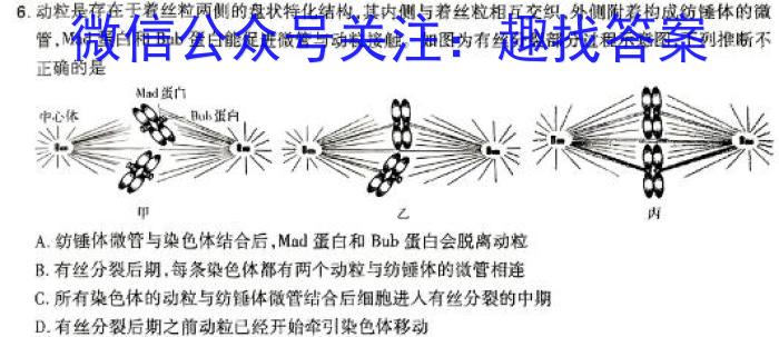 广西2023年秋季期高一期末教学质量监测(24-292A)生物学试题答案