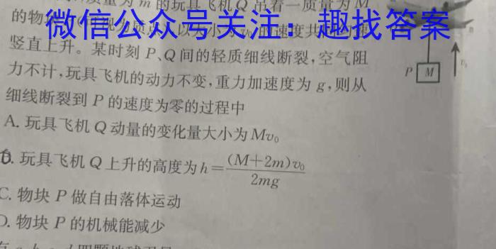 山西省2024年第二学期高中新课程模块期末考试试题（卷）高一年级物理试题答案