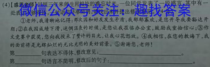 云南省2024届云南三校高考备考实用性联考卷(五)5(黑黑白白黑黑白)/语文