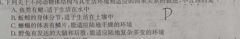 湖北省武汉市青山区2023-2024学年度七年级第一学期期末质量检测(2024.1)数学.考卷答案