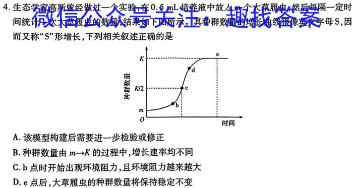 2024年普通高等学校招生全国统一考试标准样卷(一)生物学试题答案