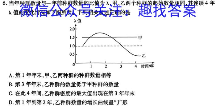 广东省2023-2024学年度高二第一学期期末教学质量检测(24-303B)生物学试题答案