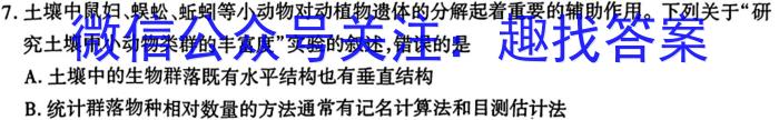 2024年江西省高一5月联考(24-535A)数学