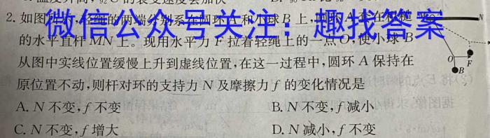 甘肃省2024年陇南市中考模拟联考卷<二>物理试题答案