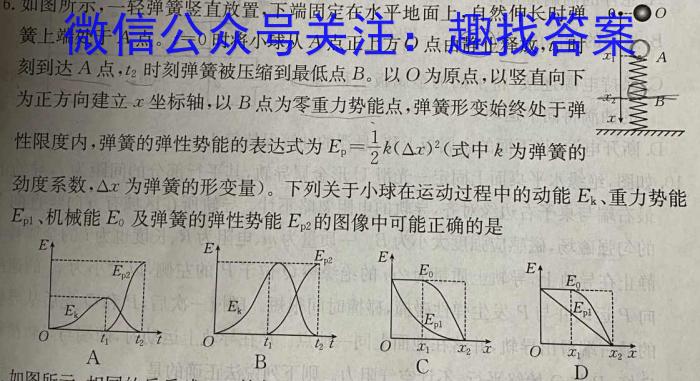 2024届陕西省高考预测考试(同心圆)物理试卷答案