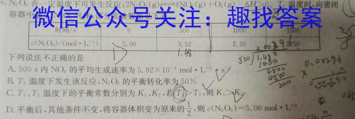 2024届安徽省毕业班学科质量检测(九)化学