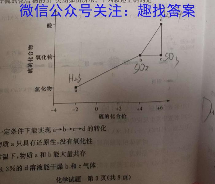 2024年河北省初中毕业生升学文化课考试(一)1数学